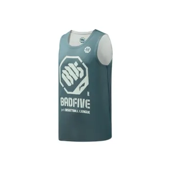 LiNing Basketball Jersey Men's Coral Blue Water Wave Green