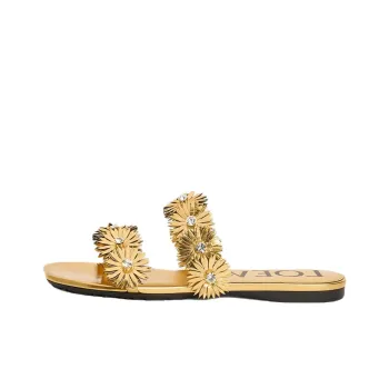 LOEWE Petal Slide Slippers Women's Gold