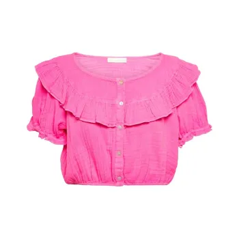 LOVESHACKFANCY Crop Tops Women's Fuchsia