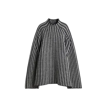 H&M Sweater Women's Black Stripes