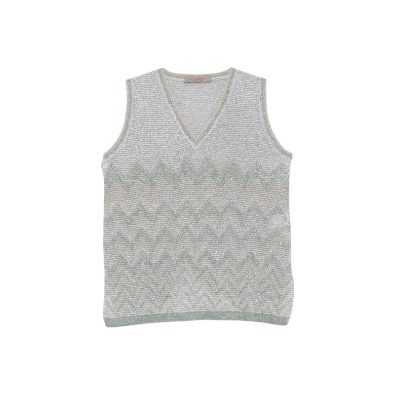 D.Exterior Chevron knit Vest-0