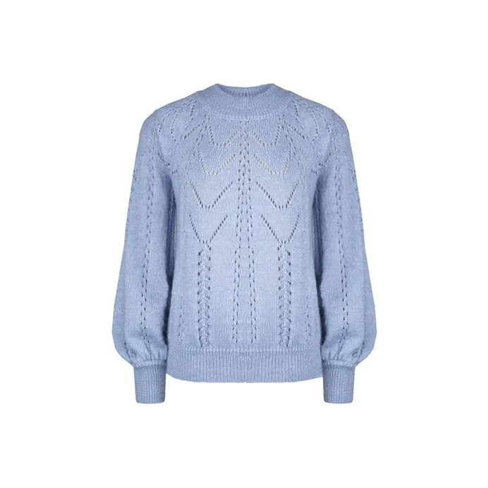 Even Vintage Loose Fit Sweater Women's Haze Blue-0
