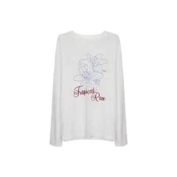 ABBY GODDESS Set in Sleeve T Shirt Women's White