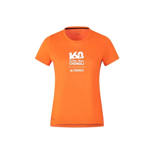 Adidas Terre Regular T Shirt Women's Half Impact Orange