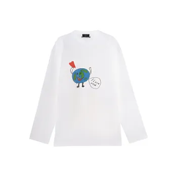 Balenciaga World Long Sleeve T Shirt 'White/Black/Multicolor'