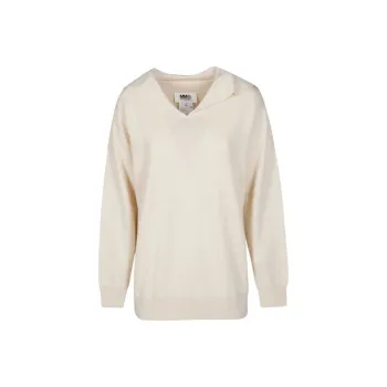 MM6 Maison Margiela FW21 Loose Fit Sweater Women's Beige
