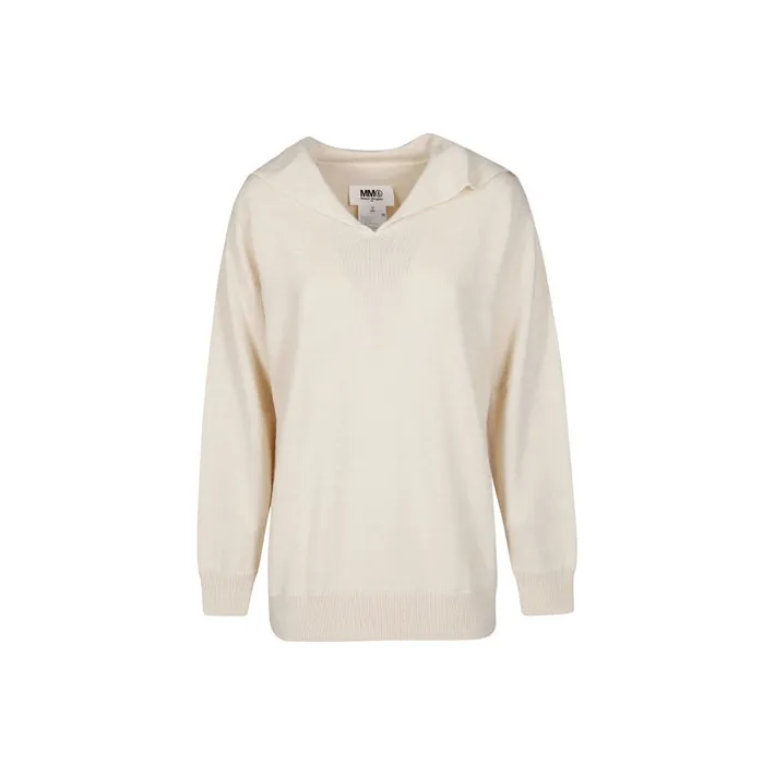 MM6 Maison Margiela FW21 Loose Fit Sweater Women's Beige-0
