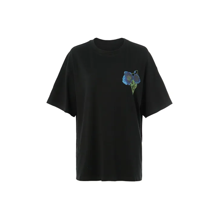 Gyokuu Elbow-Length Sleeved T-Shirt Women's Black-0