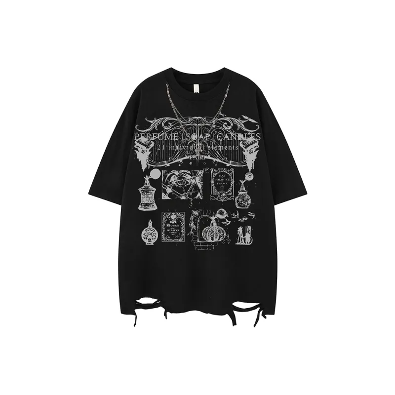 BEAR UNION Drop Shoulder Sleeve T Shirt Unisex Black-0