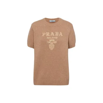 PRADA Logo Detailed Crewneck Knitted Jumper