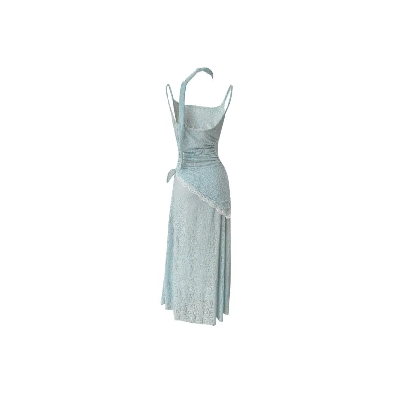 Icicofficial Slip Dress Women's Green-1