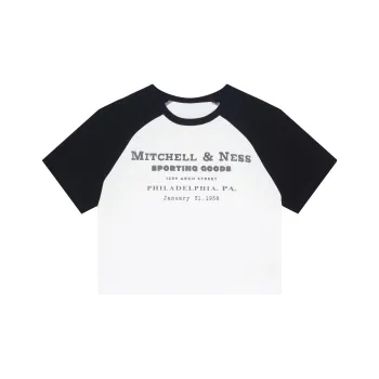 Mitchell Ness Crop Tops Women's Black