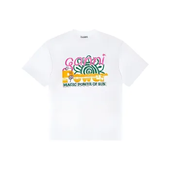GANNI Graphic print Organic cotton Blend T shirt