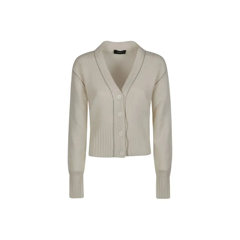 Fabiana Filippi V Neck Embellished Cardigan-0