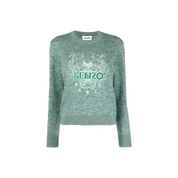 KENZO Classic Tiger Head Sweaters Women's Green