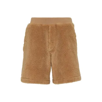 DSQUARED 2 Elasticated Waist Knee Length Faux Shearling Shorts