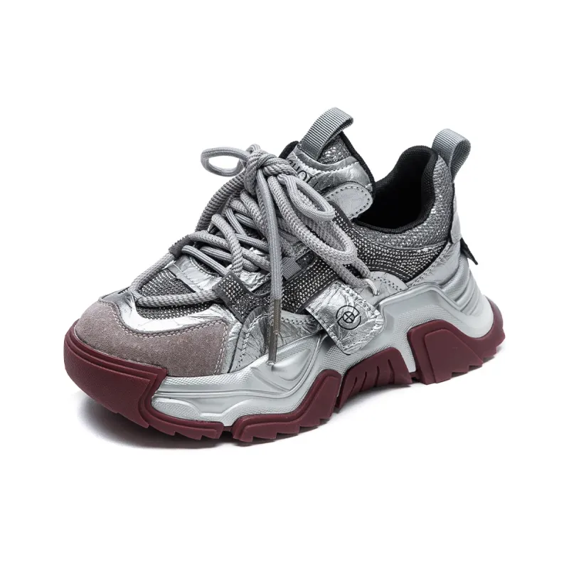MATA Height Increasing Low Top Chunky Sneakers Women's-1