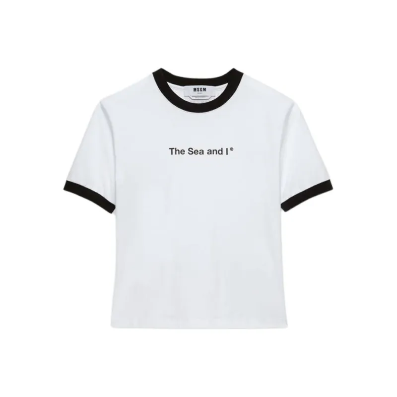 MSGM Slogan T shirt-0