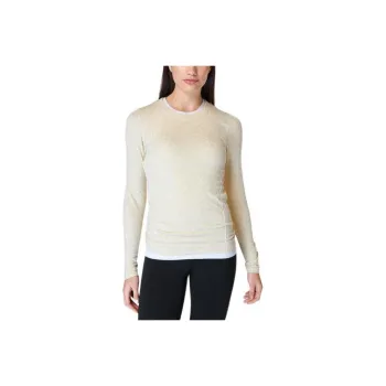 Sweaty Betty Glisten Seamless T-Shirt Women's Beige Leopard Jacquard