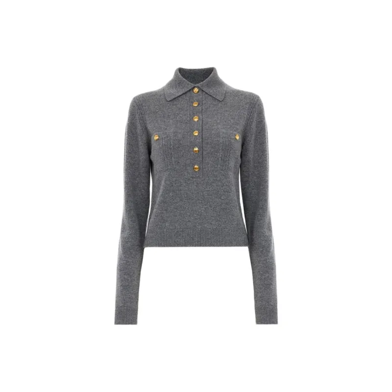 Chloé Fine Knit Polo Jumper-0