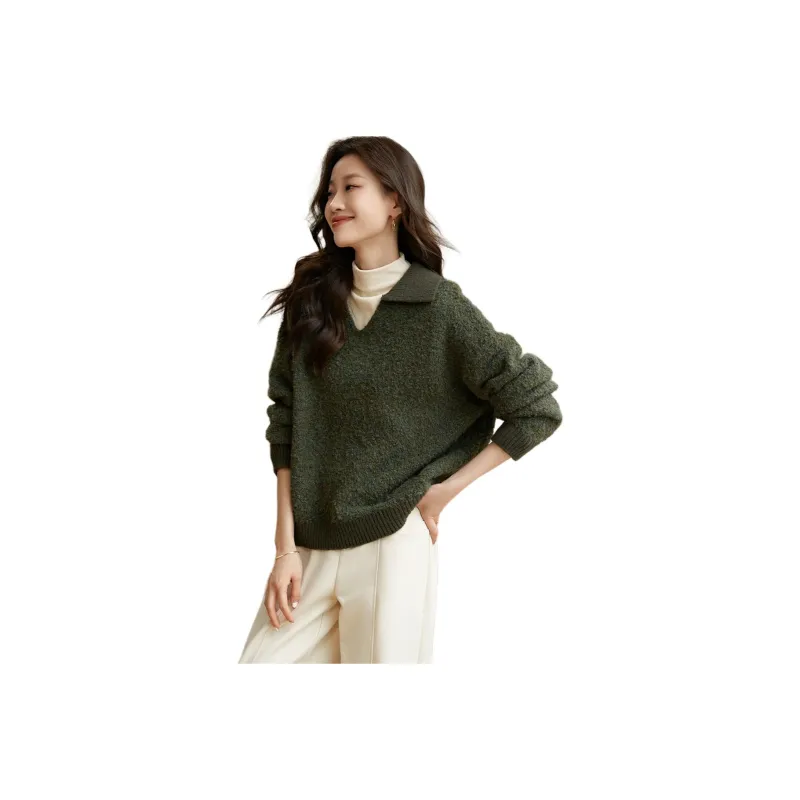 Mo Han Yi Mei Sweater Women's Green-0