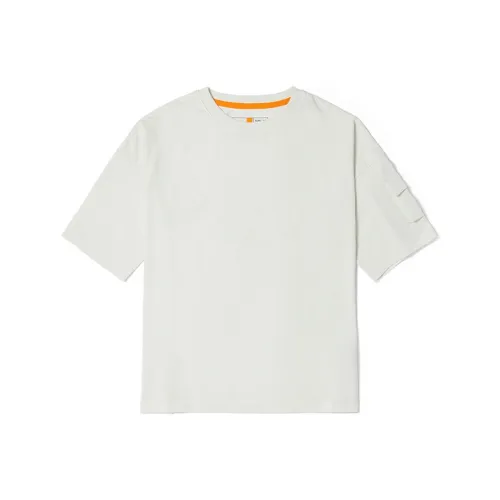 Timberland Drop Shoulder Sleeve T Shirt Women's Vintage White