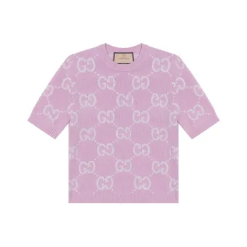 GUCCI Gg Knit Wool Cardigan 'Faded Rose'