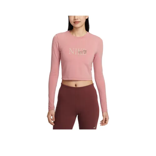Nike Crop Tops Women's Stardust Red