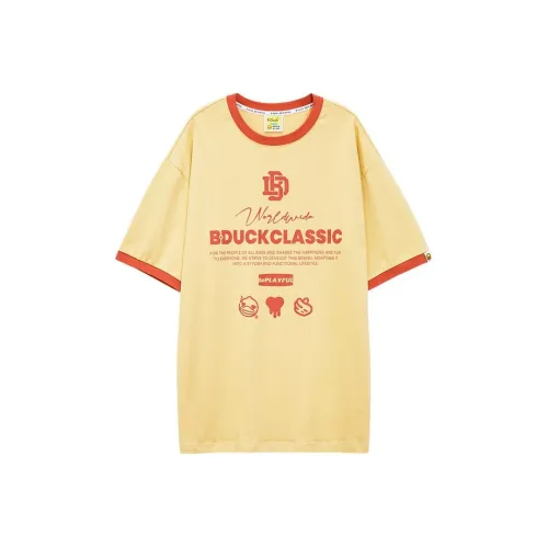 B.Duck Drop Shoulder Sleeve T Shirt Women's Yellow