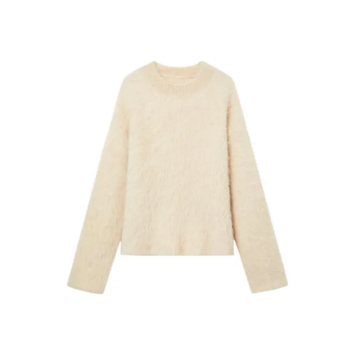 Simple Pieces FW22 Loose Fit Sweater Women's Cream-0