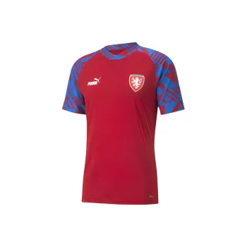 PUMA Czech Republic Soccer Jerseys Men's Chili Red-Electric Blue Lemon Water