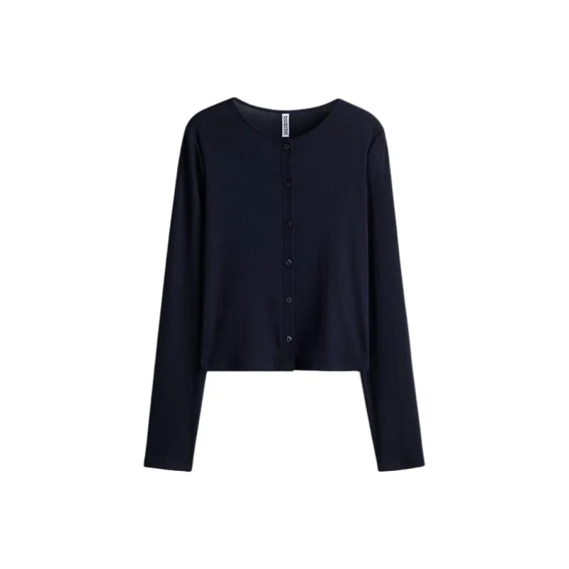 H&M T Shirt Women's Marine Blue-0