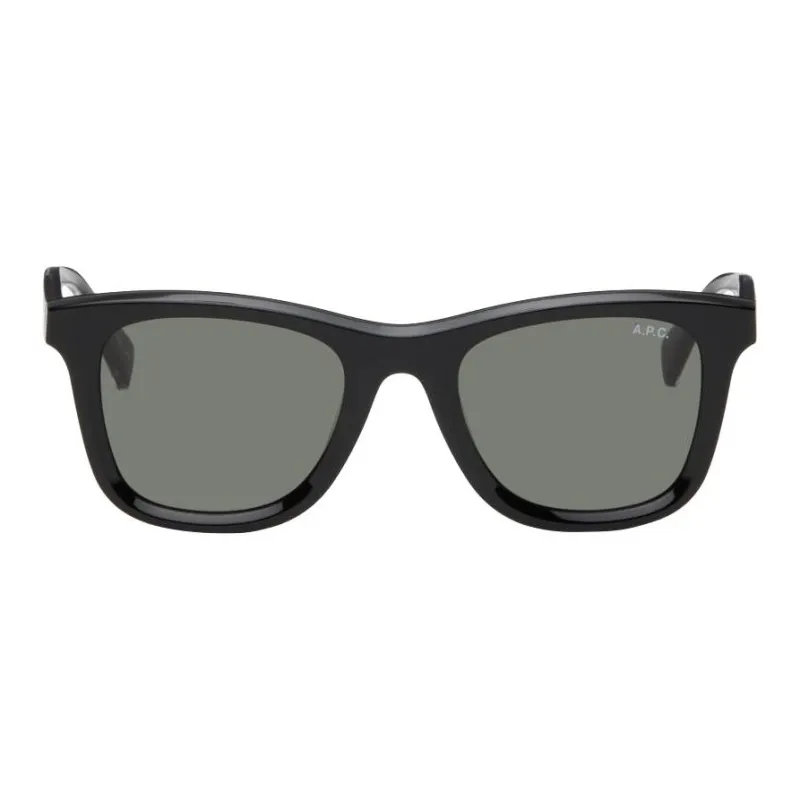 A.P.C Acetate Square Sunglasses Unisex Black-0