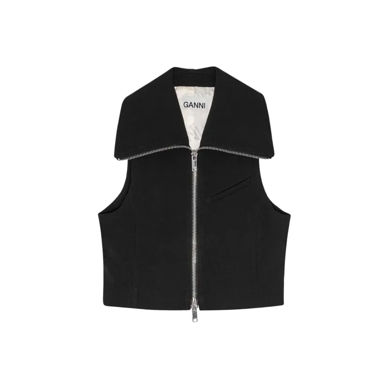 GANNI Sleeveless Zipped Vest-0
