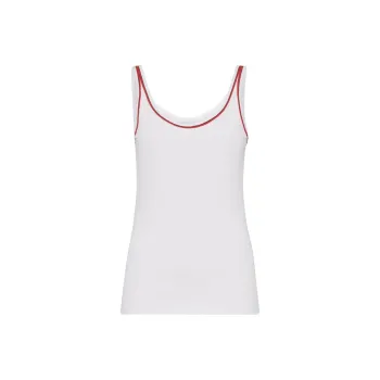Brunello Cucinelli Piped trim Jersey Tank Top
