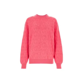 VERSACE X Dua Lipa Monogrammed Crewneck Knit Jumper