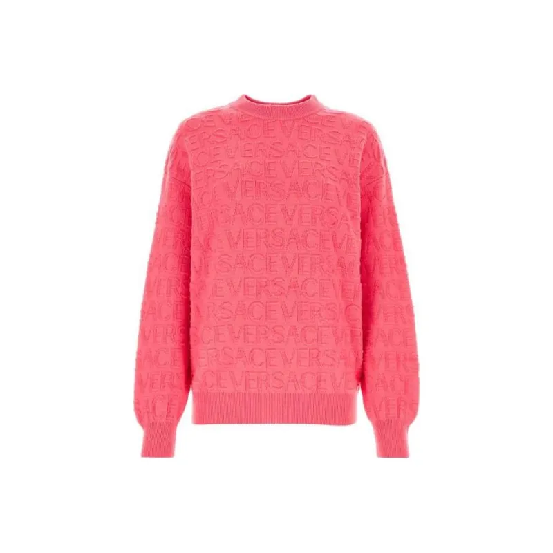 VERSACE X Dua Lipa Monogrammed Crewneck Knit Jumper-0