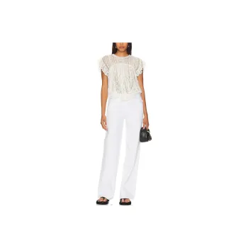FREE PEOPLE Drop Shoulder Sleeve T-Shirt Women's Optical White