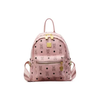 Yalu PU Backpack Women's Brown/Ecru/Pink