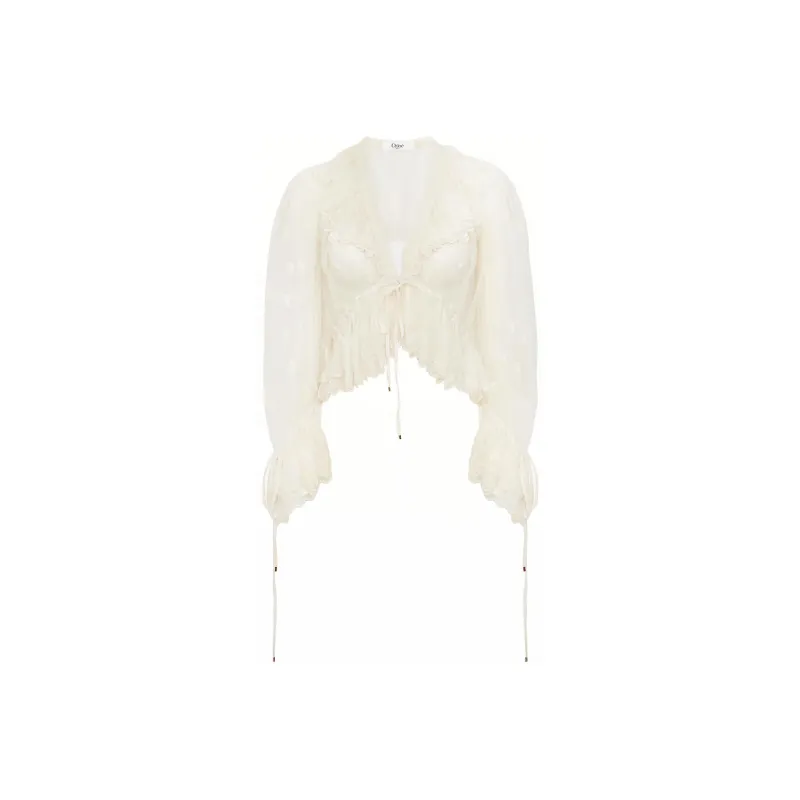 Chloé Crop Tops Women's White-0