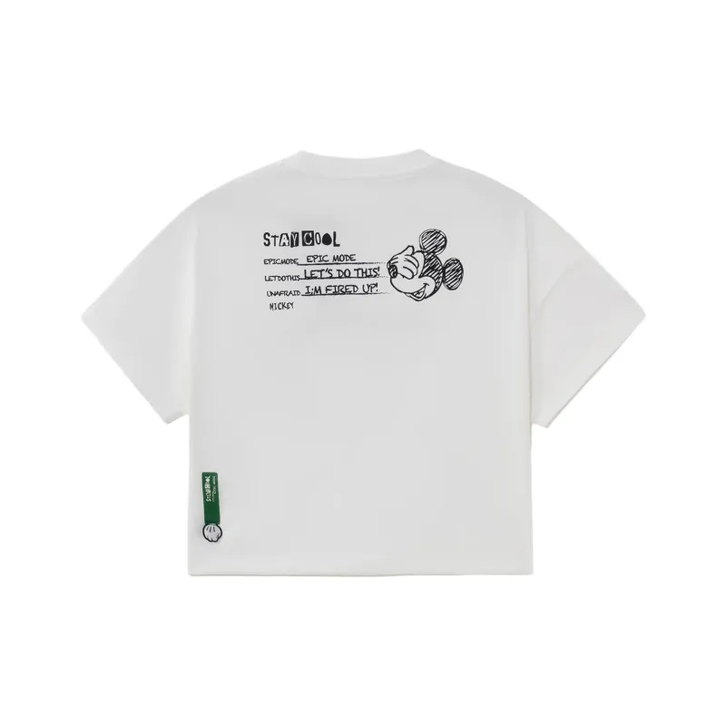 Disney X LINING Disney Crop Tops Women's White-0