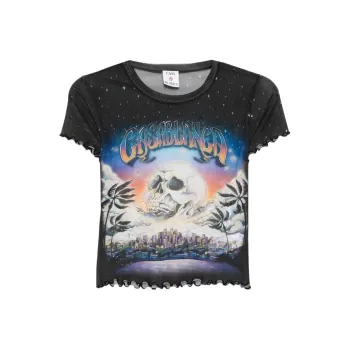 CASABLANCA Printed Mesh T shirt