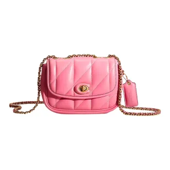 COACH Pillow Nappa Leather Crossbody Bag, Shoulder Bag Women's Petunia Pink