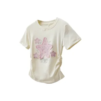 Ning Cai Yuer Set in Sleeve T Shirt Women's