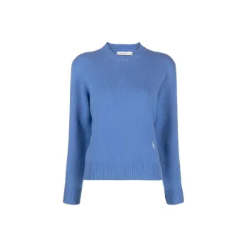 SPORTY & RICH Embroidered logo Fine knit Sweater
