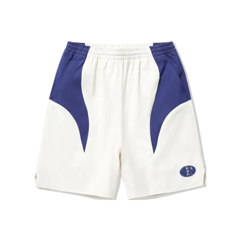 LiNing Sports Shorts Men's Ecru Shadow Purple Blue-0