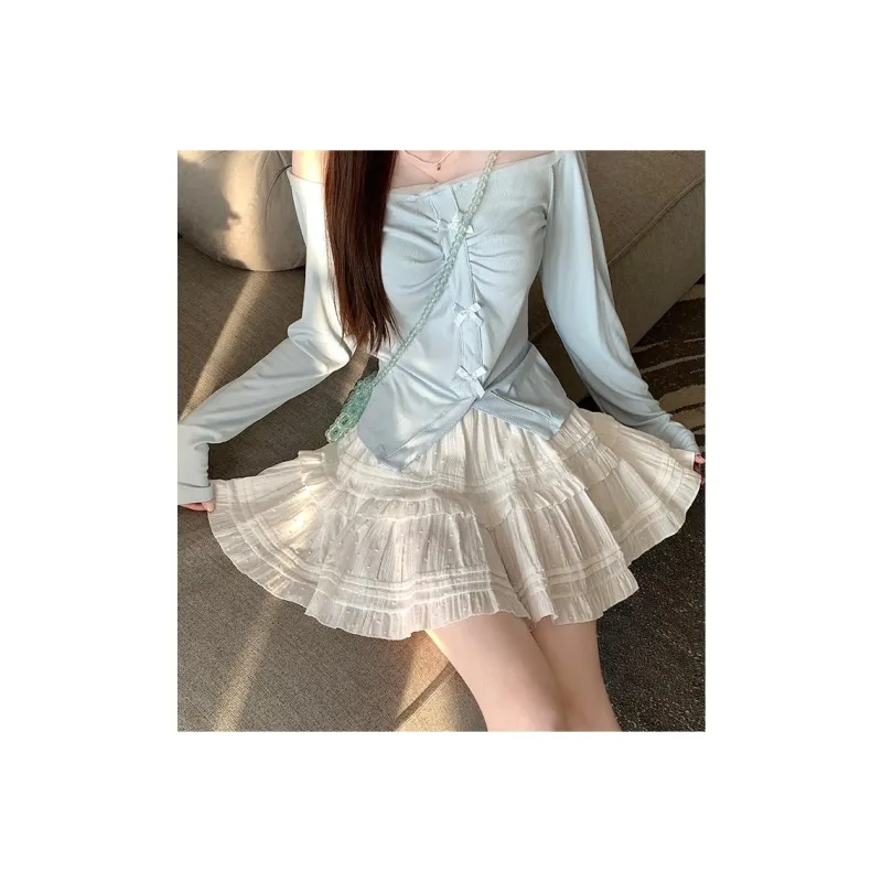 POPO.INFO Casual Short Skirts Women's White Moonlight-4