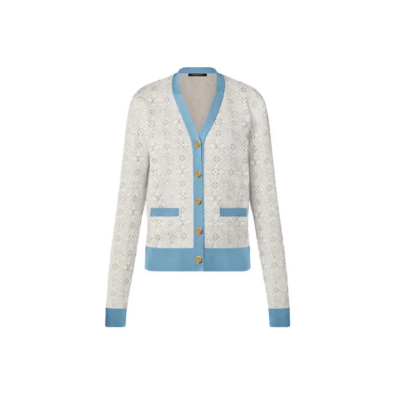 LOUIS VUITTON Since 1854 Contrast Trim Cardigan-0