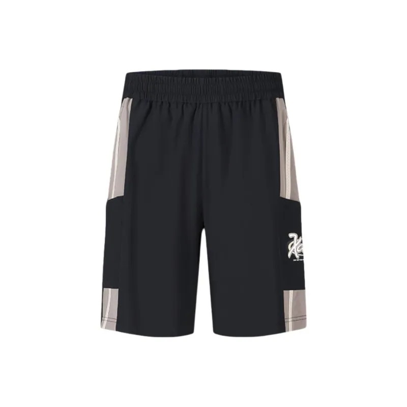 XTEP Casual Shorts Men's Jet Black/Thunderstorm Gray-0