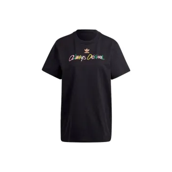 Adidas Originals Drop Shoulder Sleeve T Shirt Women's Black
